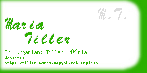 maria tiller business card